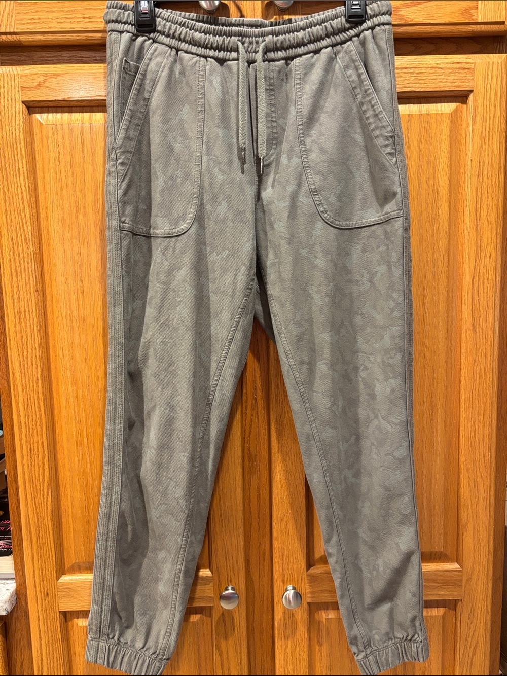 Athleta Women's Grayish Green Drawstring Jogger Pants-SIZE 8-